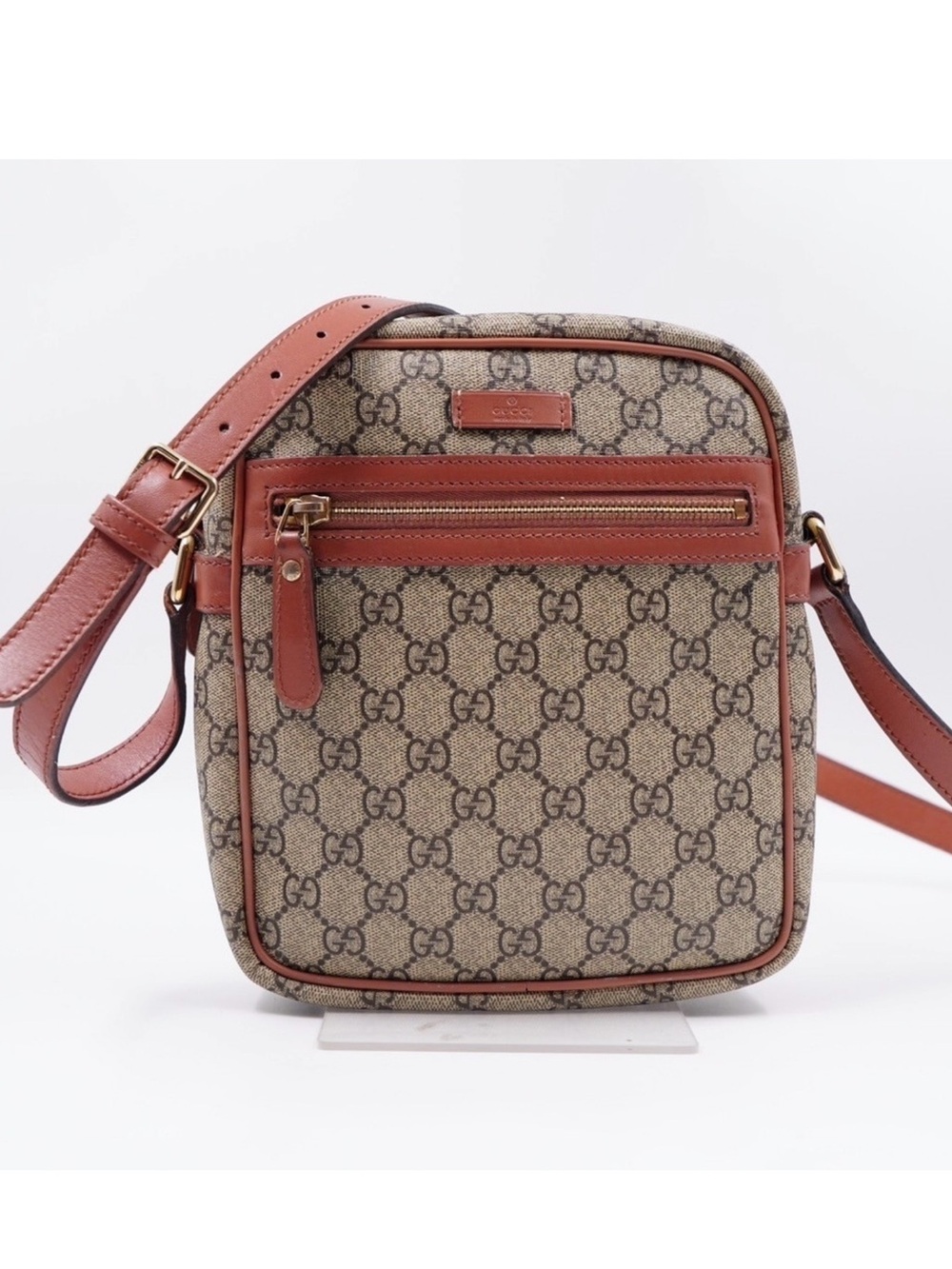 Gucci GG Plus Coated Canvas Small Messenger Bag